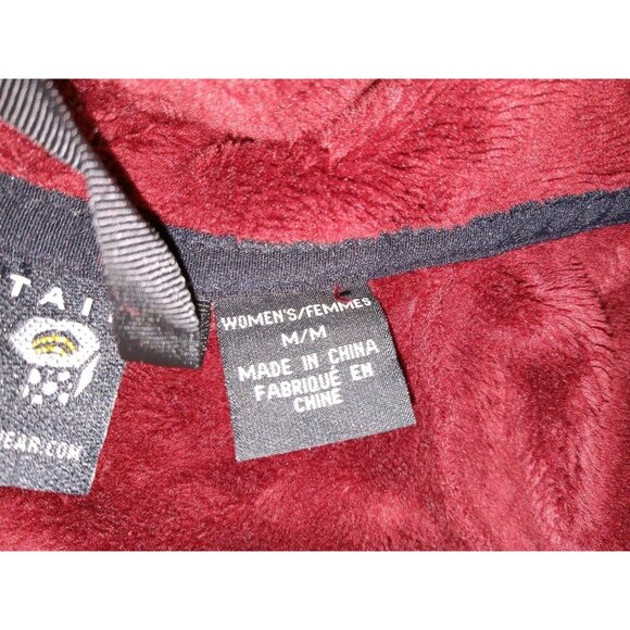 Mountain Hardwear Women's Red Soft Fleece Zip Up Jacket Size Medium - Picture 13 of 15